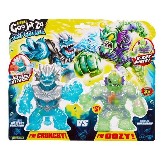 Imagem de Pack c/ 2 Boneco Elástico Heroes of Goo Jit Zu Deep Goo Sea - 12 cm - Moose