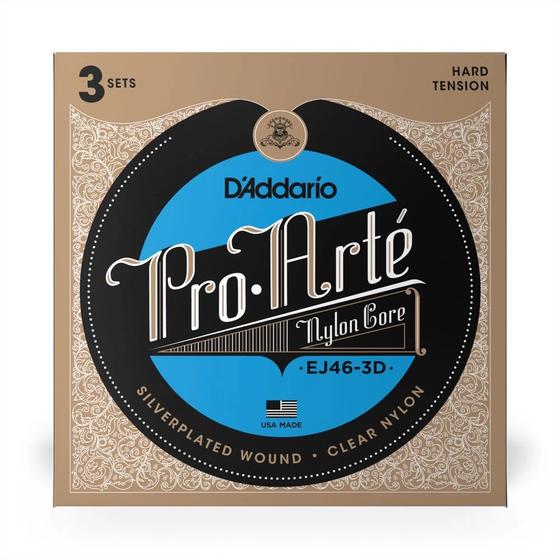 Imagem de Pack Com 03 Cordas D'Addario Tensão Pesada Nylon Pro Arte