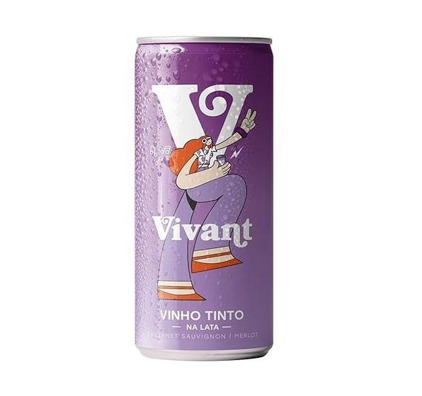 Imagem de Pack com 06 Vinho Tinto Vivant Wines em Lata 269ml