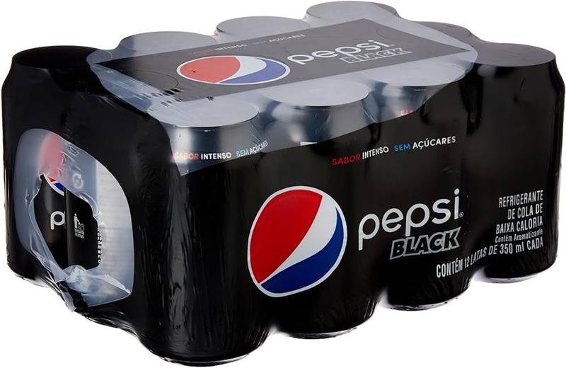 Imagem de Pack com 12 Latas Pepsi Black Cola S/Açúcares 350ml