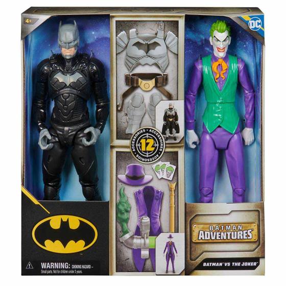 Pack com 2 Bonecos de 30cm + Acessórios - Batman vs Coringa 12" Menor preço em Pack com 2 Bonecos de 30cm + Acessórios - Batman vs Coringa 12"