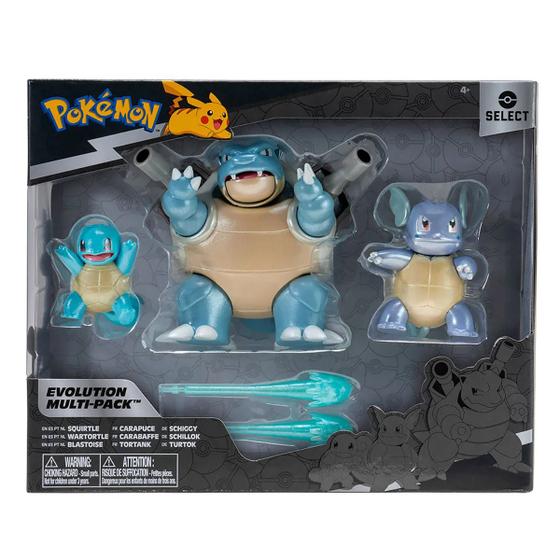 Imagem de Pack de Evolução Pokémon - Squirtle, Wartortle e Blastoise - Select - Jazwares