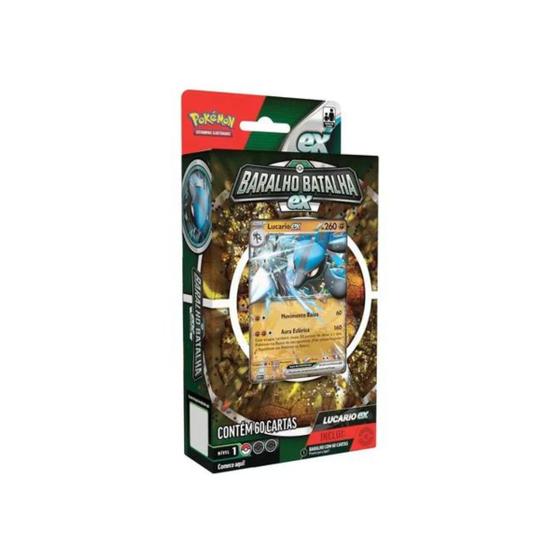 Imagem de Pack Deck Com 60 Cartas Baralho Batalha Pokémon Lucario Ex