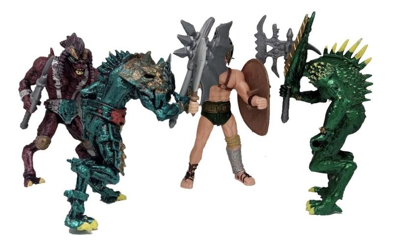 Imagem de pack Kit De Bonecos Gladiadores Ferozes Mutantes Monstros Orcs K6