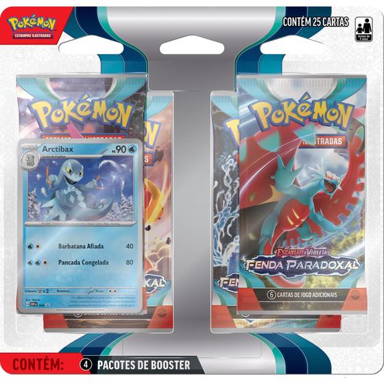 Imagem de Pack Quádruplo Pokémon - Arctibax -  Fenda Paradoxal - Pokémon TCG