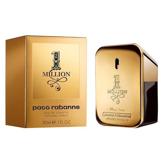 Paco Rabanne 1 Million Eau de Toilette 30ml Masculino Menor preço em Paco Rabanne 1 Million Eau de Toilette 30ml Masculino