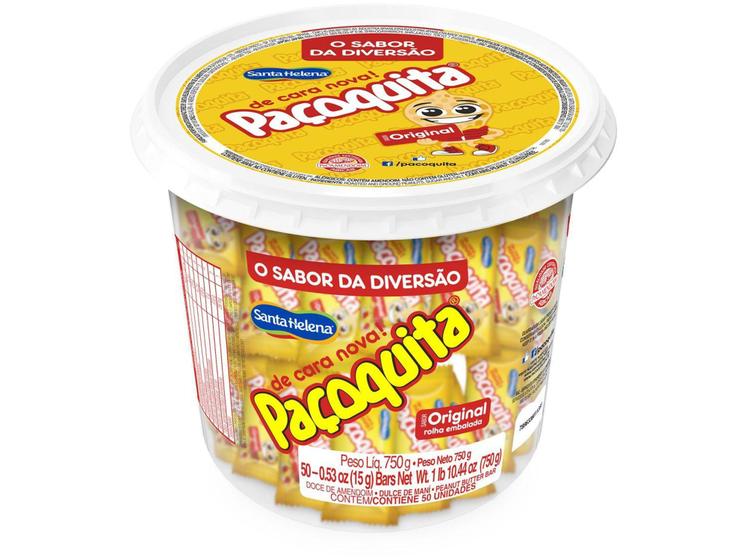 Imagem de Paçoca Rolha Tradicional Paçoquita 750g - 50 Unidades