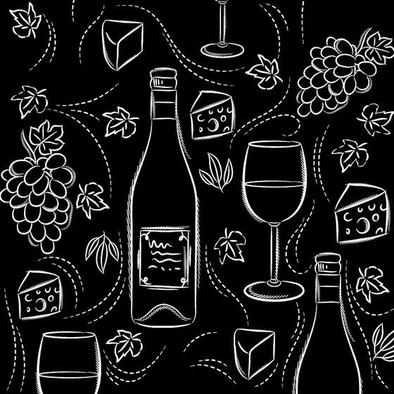 Imagem de Pacote 20 Guardanapos de Papel Decorado EVERYDAY WINE CHEESE