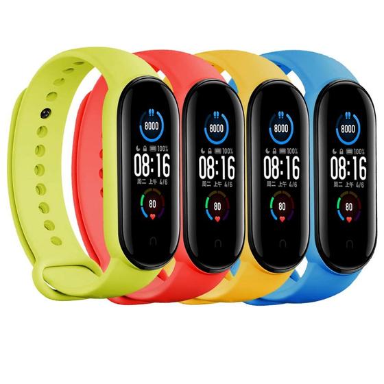 Imagem de (Pacote 4/8) Pulseiras de reposição Xiaomi Mi 5 e Mi 6 Strap para Mi Band 5 e Mi 6