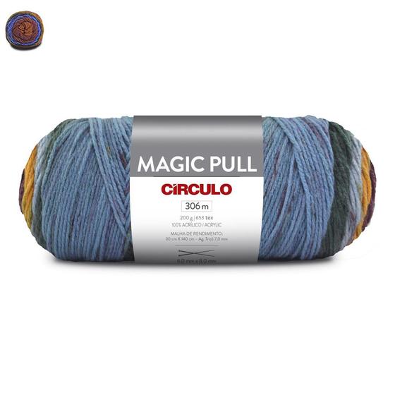 Imagem de Pacote 5 Lã Magic Pull 200g Circulo - Tex 653, 306m (efeito de listras)