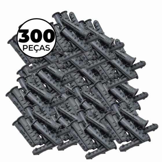 Imagem de Pacote Bucha Com 300 Un 6 8 10mm Com Anel Fixação Nylon