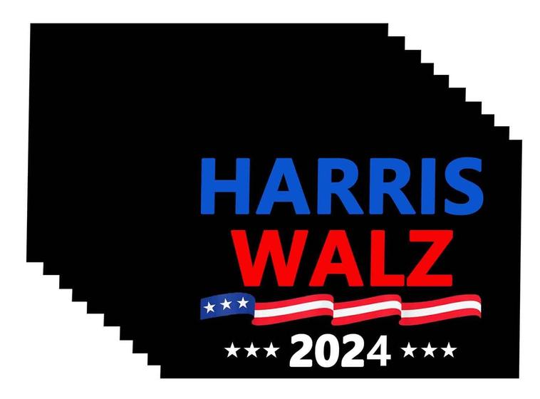 Imagem de Pacote com 10 adesivos Harris Walz 2024 Kamala Harris Tim Walz