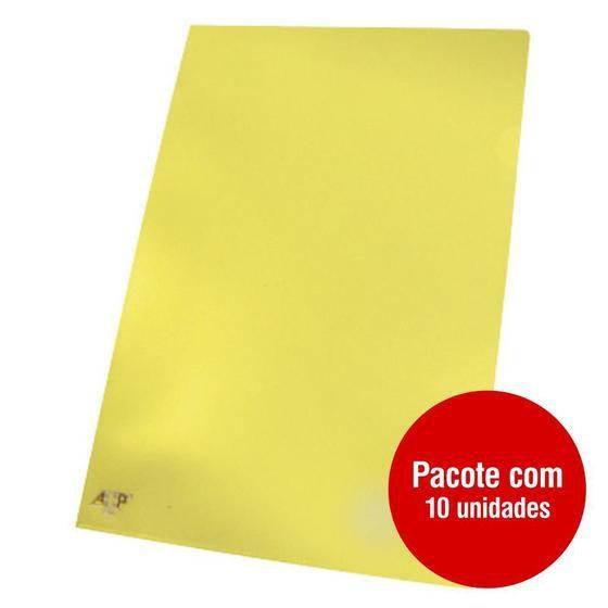 Imagem de Pacote com 10 Pastas em L Transparente A4 Modelo 1134 ACP Ideal para Armazenar e Transportar Trabalhos