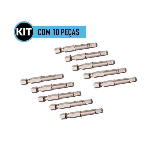 Imagem de Pacote Com 10 Pecas Bits Allen Longo 6,0Mm X 100Mm Vip
