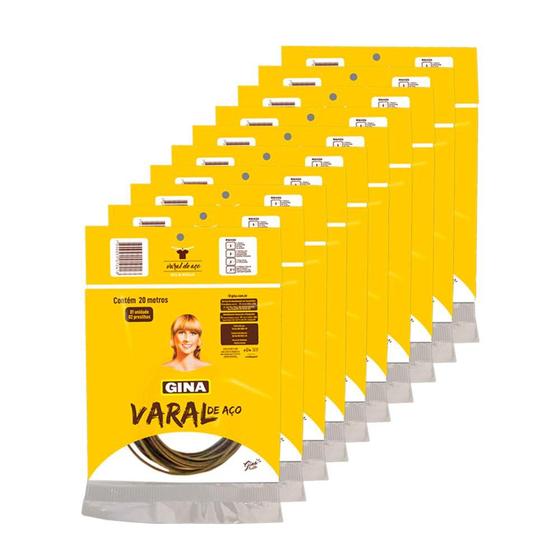 Imagem de Pacote com 10 Varais de Aço com 20 metros cada Para estender roupas Áreas externas e internas