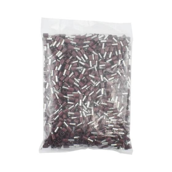 Imagem de Pacote com 1000 Virolas de Crimpagem para Terminais de Cabo Isolado E0508, 1008 e 1508