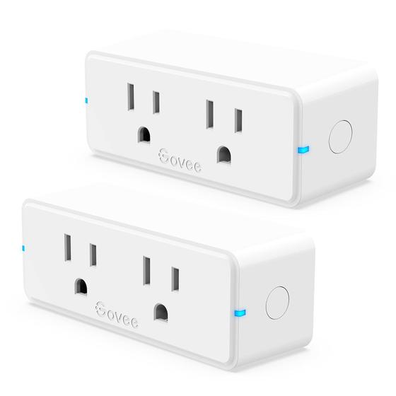 Imagem de Pacote com 2 tomadas Bluetooth WiFi Smart Plug Govee Dual 15A