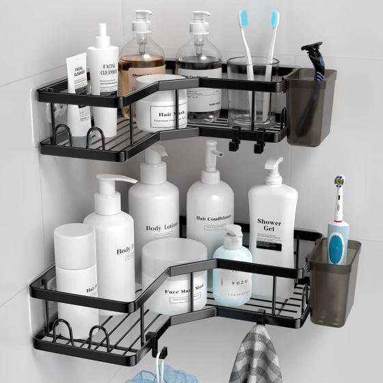 Imagem de Pacote com 2 unidades de aço inoxidável Shower Caddy AKTECKE Corner