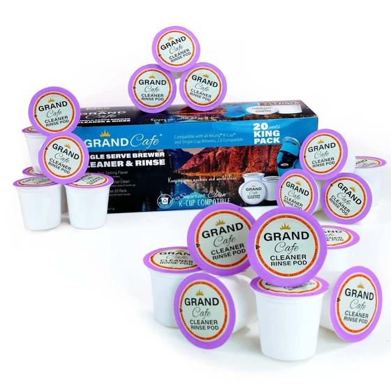 Imagem de Pacote com 20 limpadores e enxágue K-Cup para cervejaria Keurig Single Serve