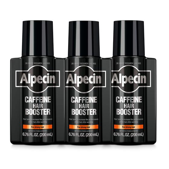 Imagem de Pacote com 3 cafeína para homens Hair Booster Alpecin Black Edition