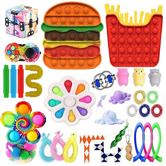 Imagem de Pacote com 30 Brinquedos Fidget Pop-it Anti-Ansiedade - Kit E3