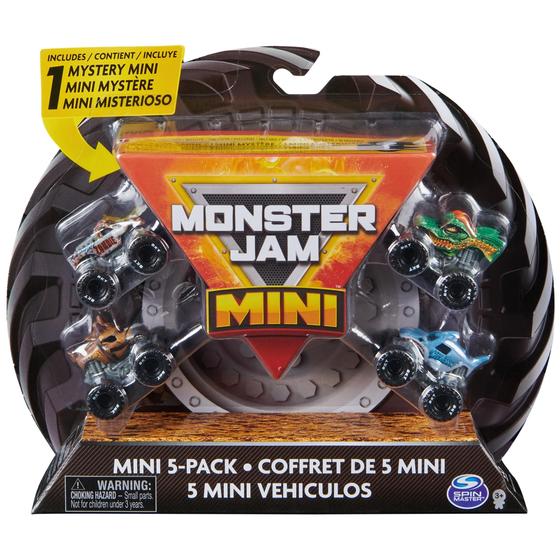 Imagem de Pacote com 5 Toy Monster Jam Mini com Mystery Truck, escala 1:87