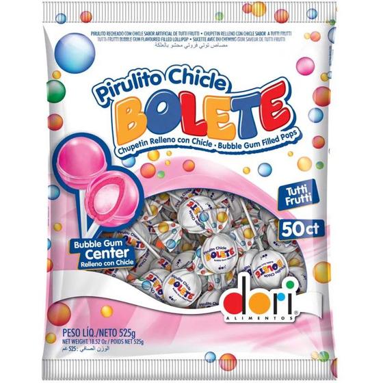Imagem de Pacote Com 50 unidades De Pirulitos Chicle Bolete-DORI