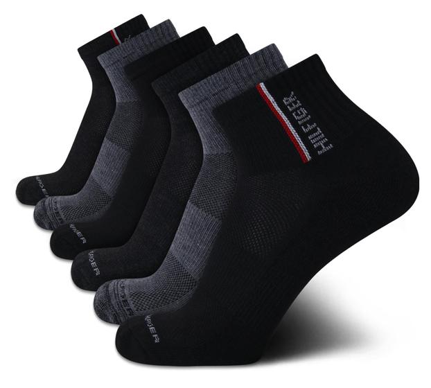 Imagem de Pacote com 6 meias Quarter Socks Tommy Hilfiger acolchoadas para homens pretas