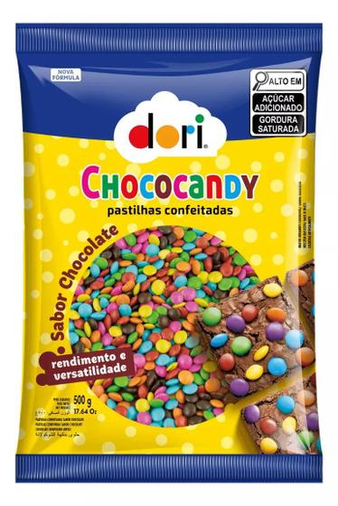 Imagem de Pacote Confete Confeitos tipo mm Dori Chococandy 500g - Sabor Chocolate