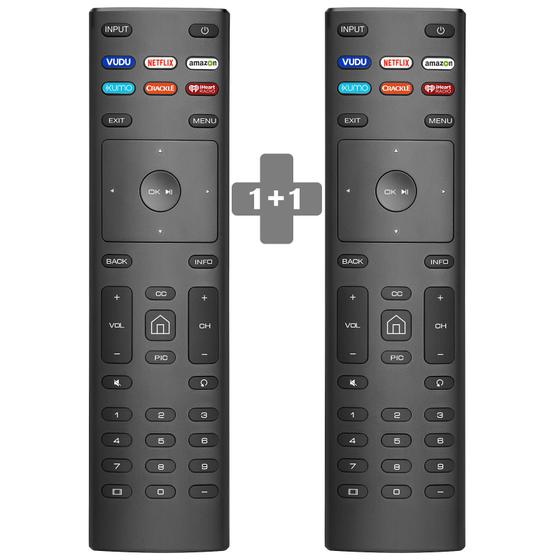 Imagem de Pacote de 2 controles remotos universais para Vizio TV LED LCD 4K UHD