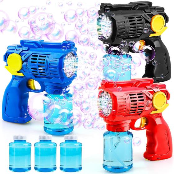 Imagem de Pacote de 3 Bubble Guns TOY Life para crianças com soluções Bubble