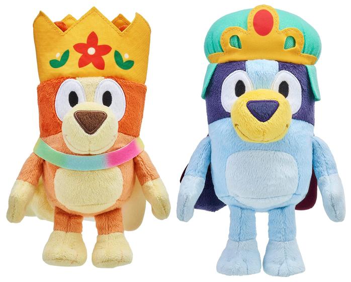 Imagem de Pacote de brinquedos de pelúcia Bluey Friends Royal Bluey e Bingo