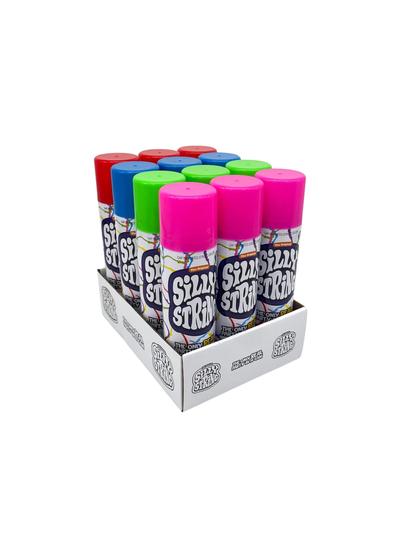 Imagem de Pacote de festa Silly String Big Time Original, pacote com 12 unidades de 90 ml