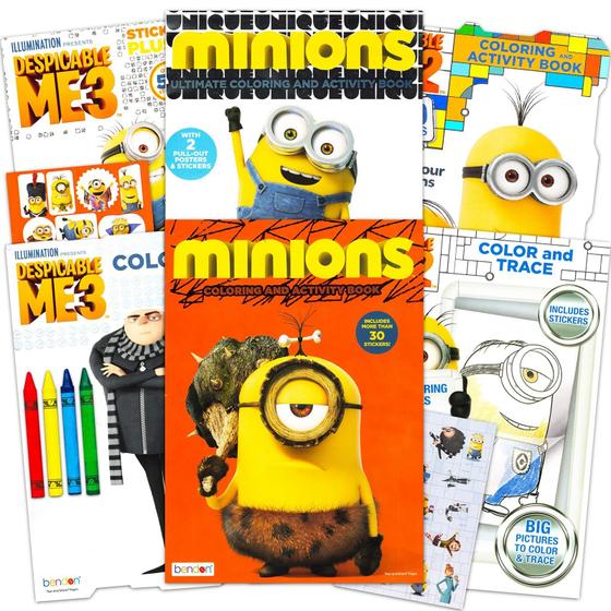 Imagem de Pacote de livros para colorir Despicable Me Minions com 6 livros e mais