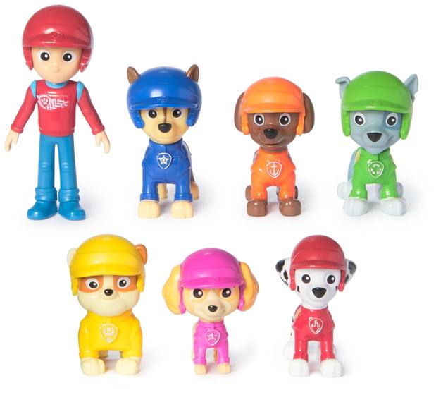 Imagem de Pacote de presentes Toy Figures Paw Patrol Rescue Wheels com 7 bonecos