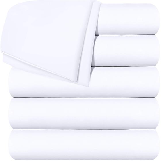 Imagem de Pacote de roupa de cama Flat Sheets Utopia com 6 microfibras macias escovadas