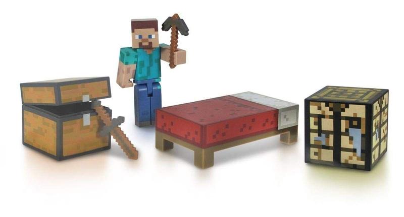 Imagem de Pacote de Sobrevivência Minecraft com Boneco de Ação Steve
