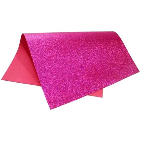 Imagem de Pacote EVA Emborrachado com 5 Un C/ Glitter 40X60cm Cores