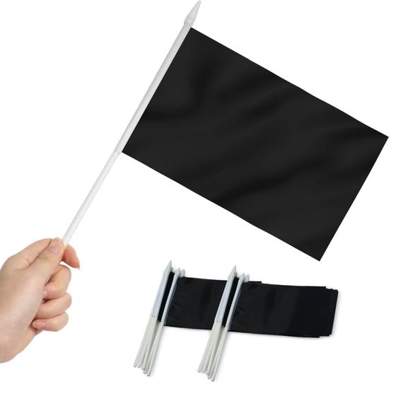 Imagem de Pacote Flag Anley Black Mini 12, 5x8 cm com poste e lança