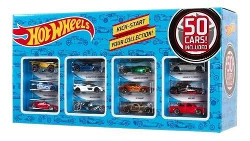 Imagem de Pacote Hot Wheels Die Cast de 50 carros, modelos variáveis, cores, multicoloridos - Mattel CGN22