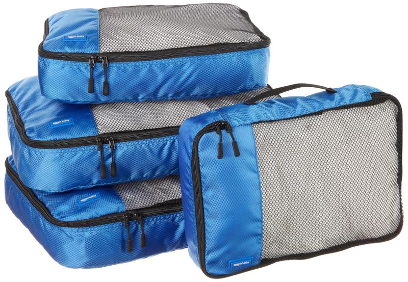 Imagem de Pacote: Organizador de viagens, conjunto de cubos com zíper  Amazon Basics