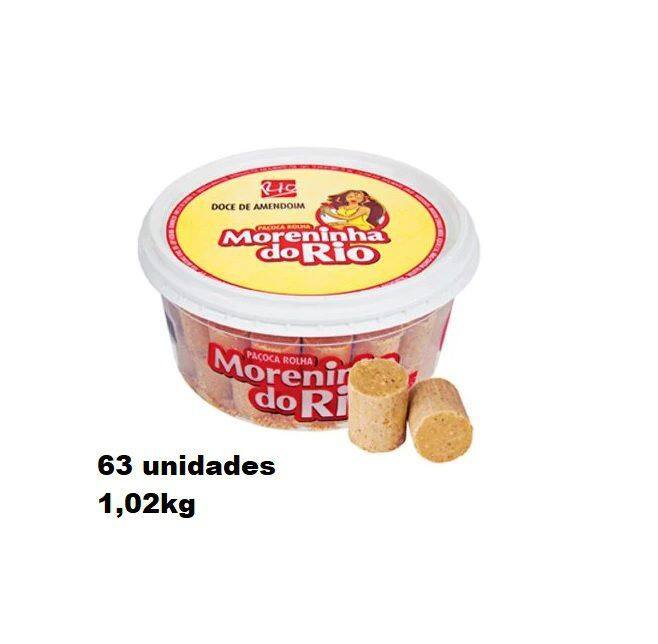 Pacoca Rio Pacote Paçoca Rolha Moreninha do Rio 63 unidades - 1 Kg - Paçoca ...