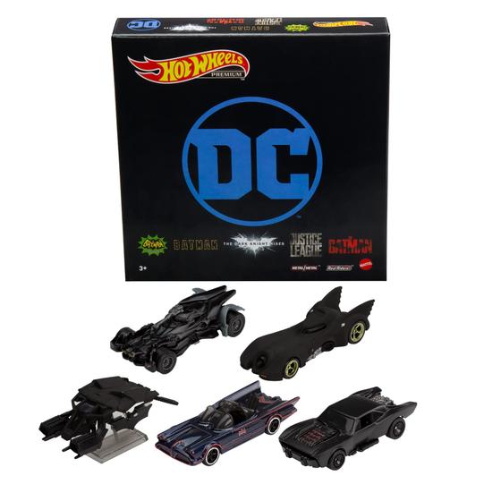 Imagem de Pacote Toy Hot Wheels Batman Batmobile em escala 1:64, conjunto de 5