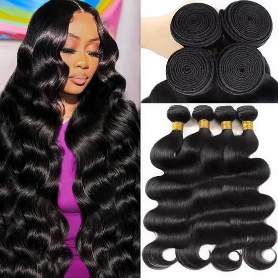 Imagem de Pacotes de cabelo Bat 12A Body Wave 50 55 60 65 cm 100% brasileiros