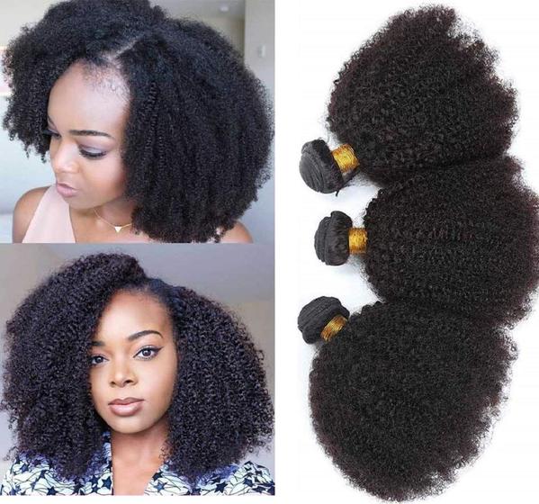 Imagem de Pacotes de cabelo TNICE Mongolian Afro Kinky Curly 8 10 12 polegadas