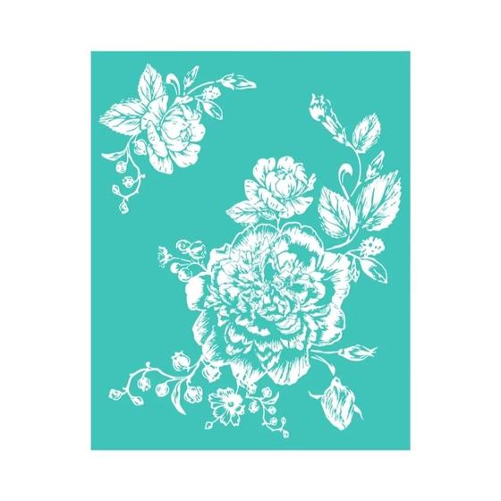 Imagem de Padrão De Folhas De Flor De Borboleta De Estêncil De Serigrafia Reutilizável Para Impressão De