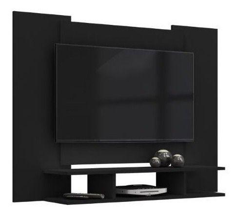 Imagem de Painel 1,20m Para Tv Até 48'' Pol Com Nicho Preto Black