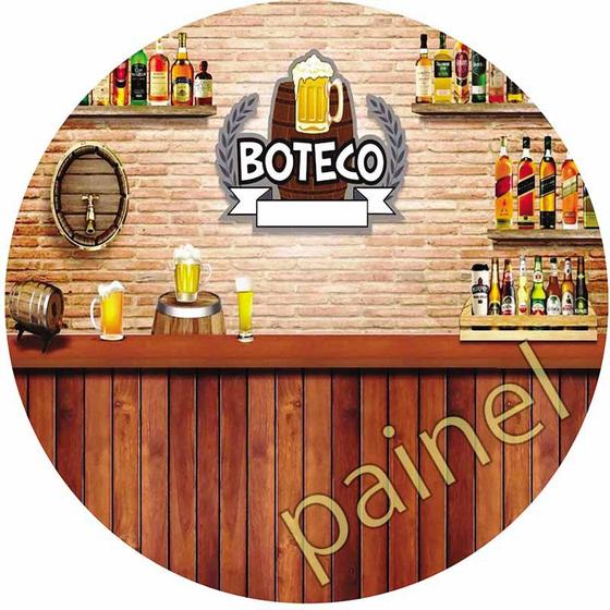 Imagem de Painel 3D Boteco Tecido Sublimado Elástico