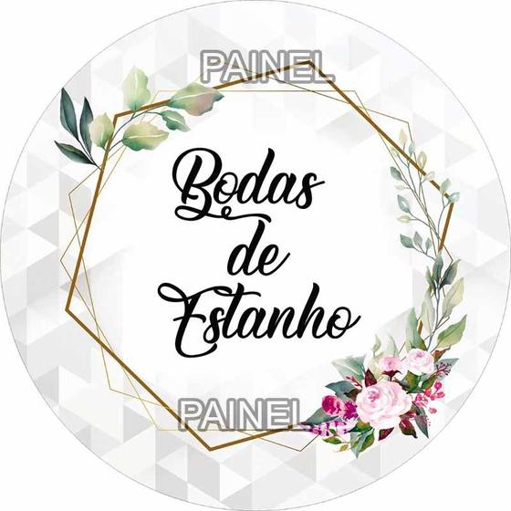 Imagem de Painel 3D Floral Redondo Tecido  Sublimado Elástico