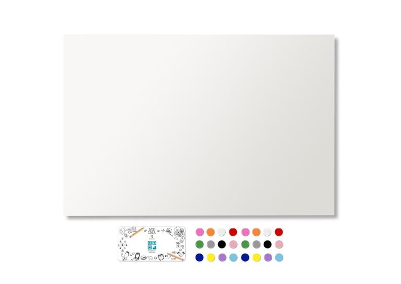 Imagem de Painel 96X65 Para Fotos, Recados, Notas + 48 Imãs - Branco